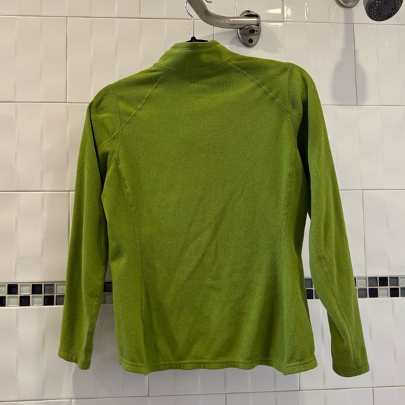The North Face Fleece Polartec Pullover;Quarterzip;Outdoors;Green 1/4 Pullover - Picture 2 of 2